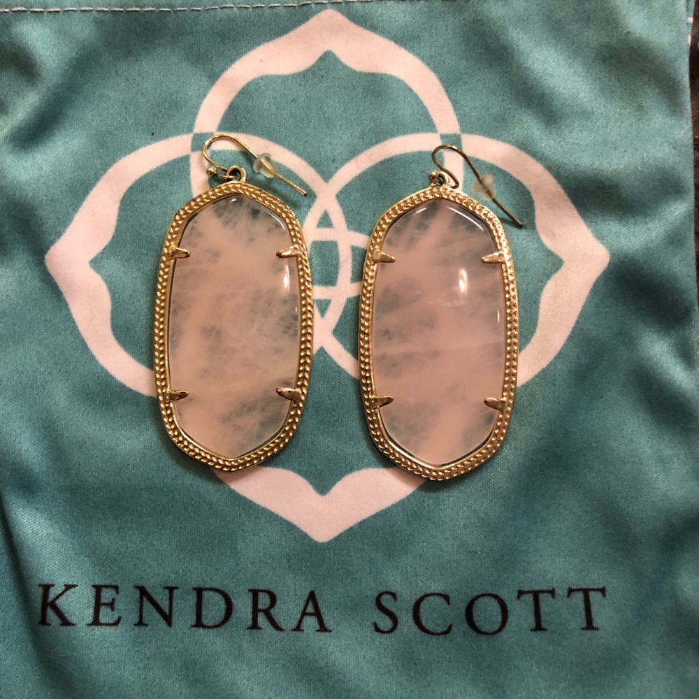 Kendra Scott Rose Quartz Danielle Earrings
